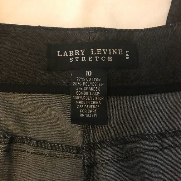 Larry Levine charcoal grey stretch capris - Picture 2 of 5